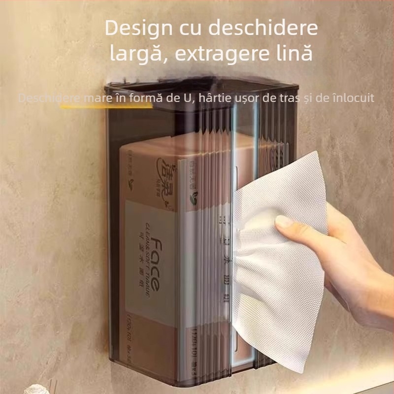 Montaj fără găuri: cutie de depozitare pentru șervețele umede, baie, stil nordic, cutie pentru hârtie igienică, lux accesibil