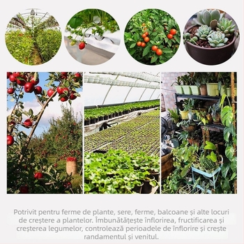 Lampa LED pentru creșterea plantelor, spectru complet, iluminare interioară pentru plante verzi și suculente