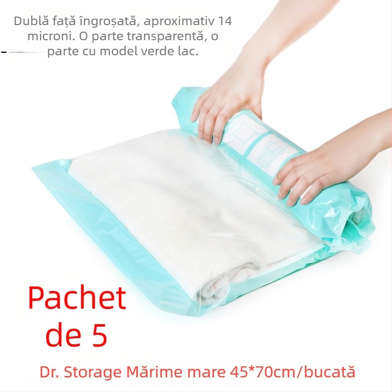 DR.STORAGE Set de 6 saci de depozitare pentru haine, cu compresie prin vid, impermeabili, portabili