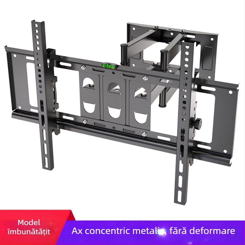 Montaj universal pentru televizor, 40–80 inch, telescopic, cu rotire pe perete și reglare sus/jos/stânga/dreapta