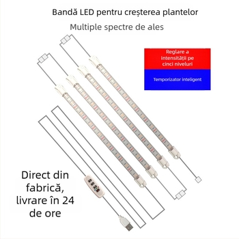 Lampă LED pentru creșterea plantelor – tub LED integrat pentru seră, cultură de răsaduri, suculente și legume