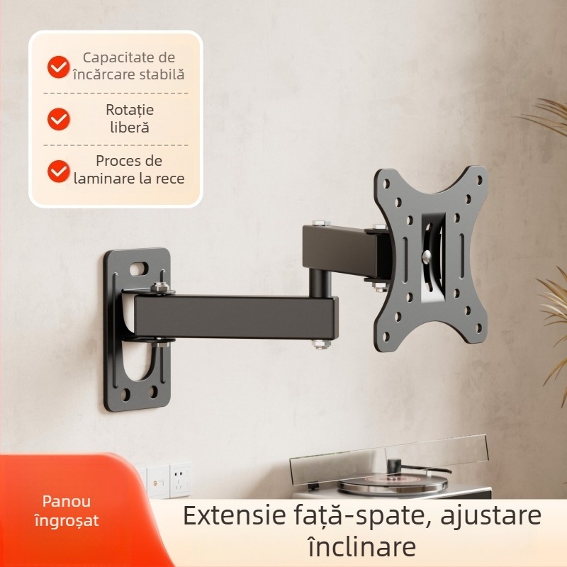 Suport universal pentru TV și monitor LCD, montat pe perete, rotativ și extensibil