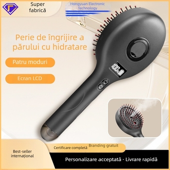 Pieptene electric pentru masaj de uz casnic, terapie cu lumină roșie pentru îngrijirea scalpului, căciulă pentru creșterea părului, spray de atomizare a uleiurilor esențiale și dispozitiv vibrațional pentru scalp