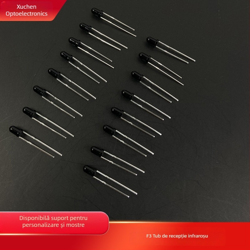 F3 tubă receptor IR în linie, cu tub emițător de 3 mm și receptor fotodiodă