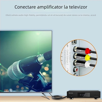 Jinghua aliaj Lotus Head cablu audio-video pentru DVD player și VCD, placat cu aur