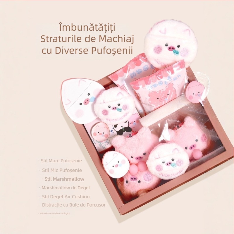 Guo Xiaoniu Zoo Series Set Puff – Puff Marshmallow pentru pudră, utilizare umedă și uscată