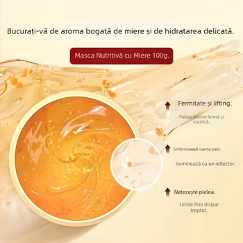 Mască facială cu jalea regală și miere — hidratare, luminozitate, rejuvenare, mască cremă-gel