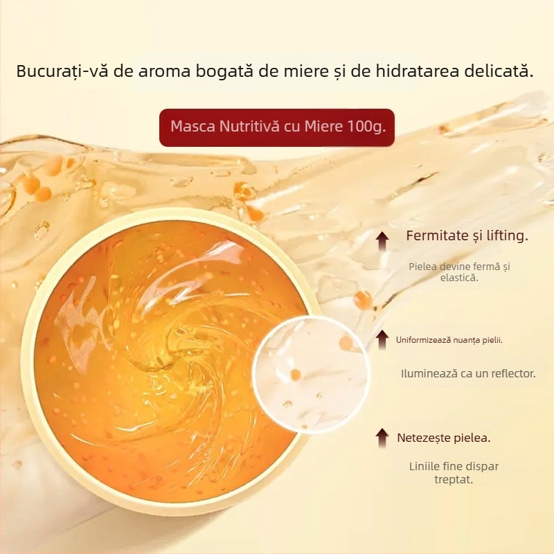Mască facială cu jalea regală și miere — hidratare, luminozitate, rejuvenare, mască cremă-gel
