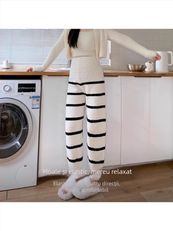 Pantaloni de maternitate pentru toamnă și iarnă, confortabili pentru acasă și pentru purtare în exterior, fără să strângă burta, calzi pentru mărimi mici