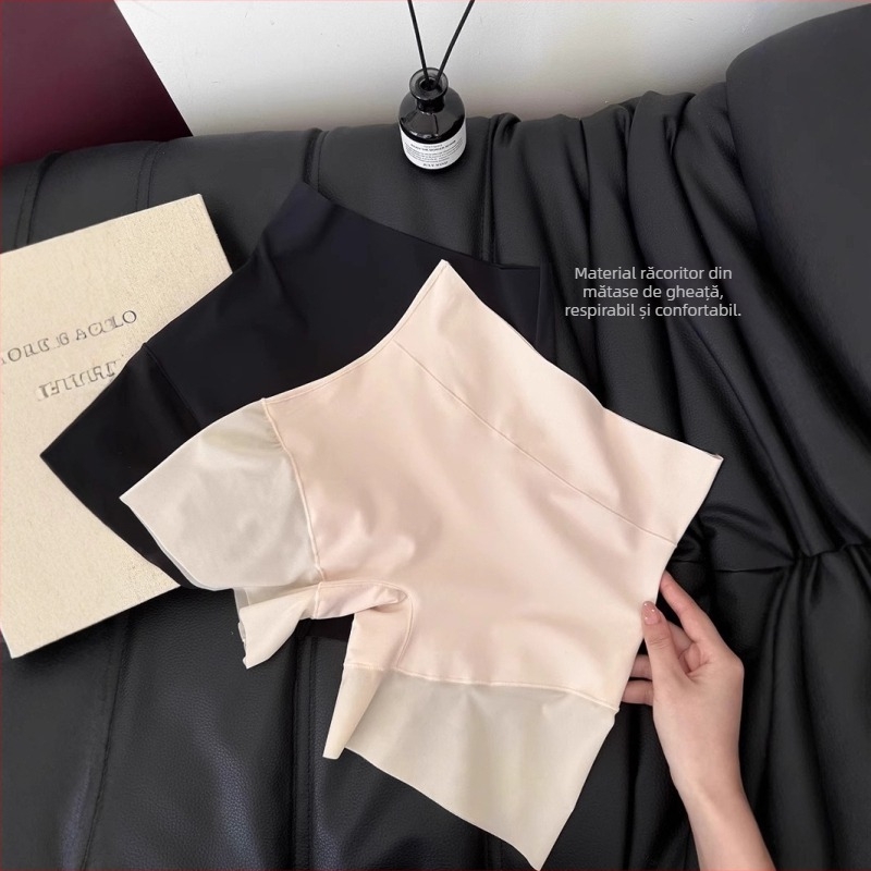 Șorturi de siguranță pentru femei, talie înaltă, două în unu: control al abdomenului și ridicare a șoldurilor, antibacteriale, leggings subțiri de vară din nailon