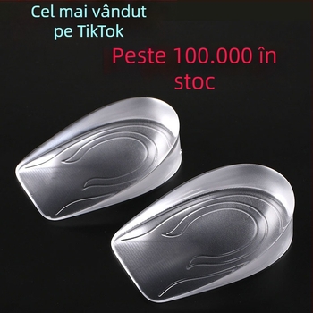 Talpă din silicon pentru creșterea înălțimii, pernă jumătate, invizibilă, unisex, pentru pantofi și botine