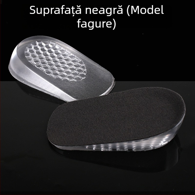 Talpă din silicon pentru creșterea înălțimii, pernă jumătate, invizibilă, unisex, pentru pantofi și botine