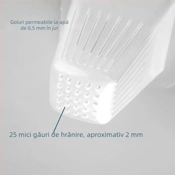 Cupă de hrănire din plastic pentru acvariu, cu pâlnie, pentru hrănire cu viermi de sânge congelați, nematode și Artemia