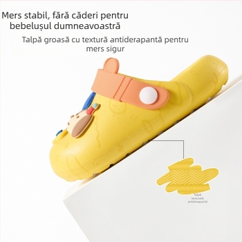 Nidobear 25 Sandale pentru copii cu perforații, talpă moale antiderapant, pentru primăvară-vară, pentru purtare în interior și exterior, băieți și fete