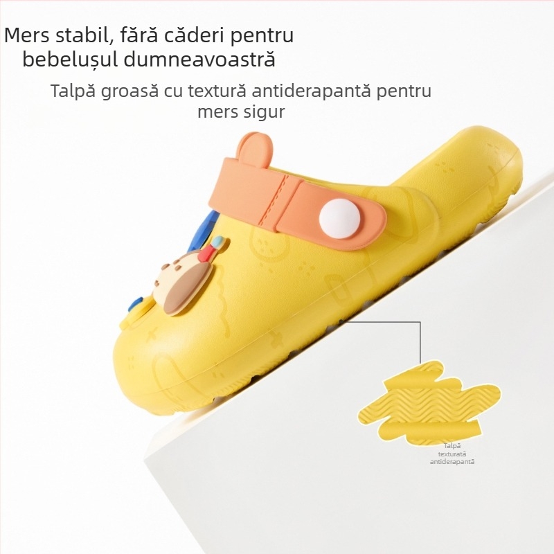 Nidobear 25 Sandale pentru copii cu perforații, talpă moale antiderapant, pentru primăvară-vară, pentru purtare în interior și exterior, băieți și fete