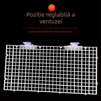Panou de izolare inferior pentru acvariu cu pompă de filtrare din acrilic și separator din plasă plastică, detașabil