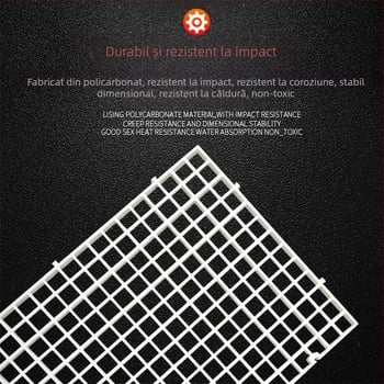 Panou de izolare inferior pentru acvariu cu pompă de filtrare din acrilic și separator din plasă plastică, detașabil