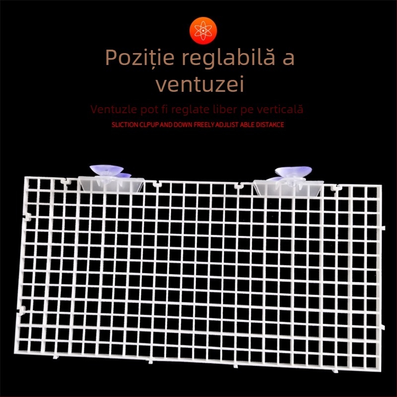 Panou de izolare inferior pentru acvariu cu pompă de filtrare din acrilic și separator din plasă plastică, detașabil