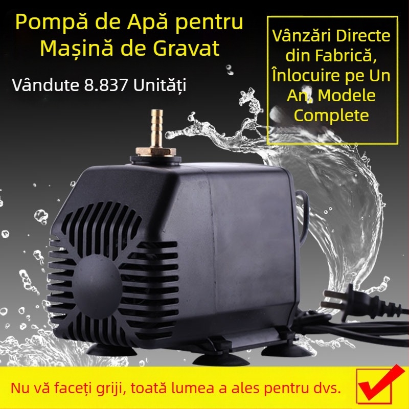 Pompa submersibilă pentru acvariu – circulație și filtrare a apei, zgomot redus, pompă compactă pentru decor din rocă