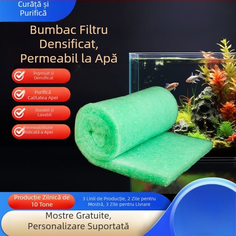 Vată bio de filtrare verde-alb pentru acvariu