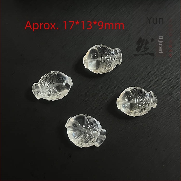 Mărgele din cristal alb natural cu motiv meandr pentru brățară DIY și colier — motif Pixiu, lotus, o singură mărgea