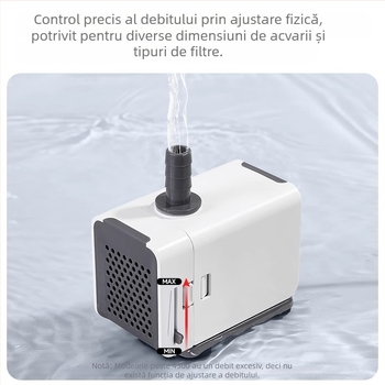 Pompa submersibilă pentru acvariu, ultra-quiet, cu aspirație din partea de jos și lateral, circulație și filtrare a apei, pompă pentru schimb de apă