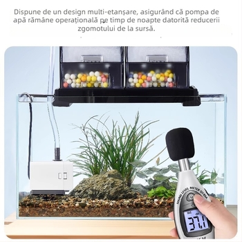 Pompa submersibilă pentru acvariu, ultra-quiet, cu aspirație din partea de jos și lateral, circulație și filtrare a apei, pompă pentru schimb de apă