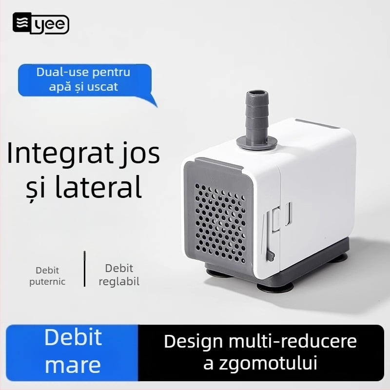 Pompa submersibilă pentru acvariu, ultra-quiet, cu aspirație din partea de jos și lateral, circulație și filtrare a apei, pompă pentru schimb de apă