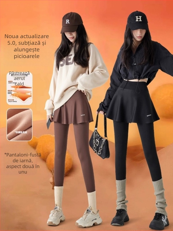 Colanți Sharkskin cu design fals de două părți, colanți sport pentru femei, primăvară-vară, acoperire modestă pentru alergare, fitness, badminton și yoga (mărime plus).