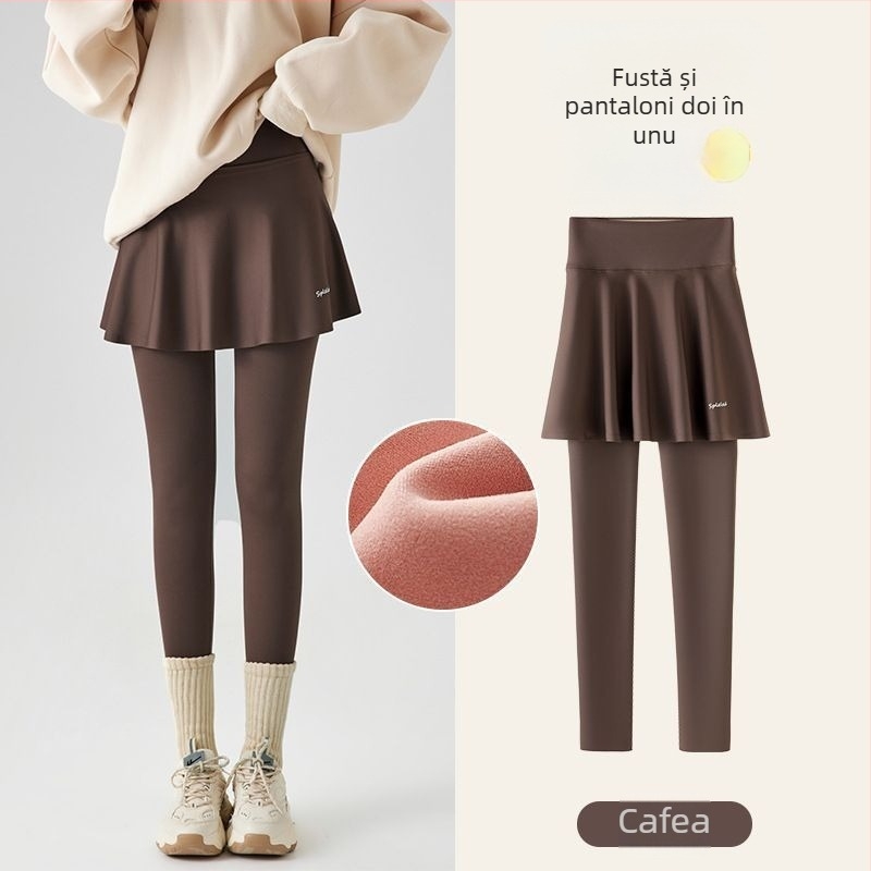 Colanți Sharkskin cu design fals de două părți, colanți sport pentru femei, primăvară-vară, acoperire modestă pentru alergare, fitness, badminton și yoga (mărime plus).