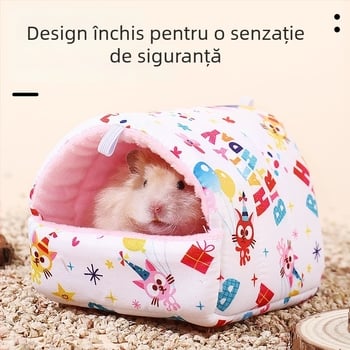 Cuib de iarnă pentru hamster, hamac pentru animale de companie mici și saltea universală patru anotimpuri