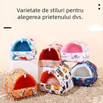 Cuib de iarnă pentru hamster, hamac pentru animale de companie mici și saltea universală patru anotimpuri
