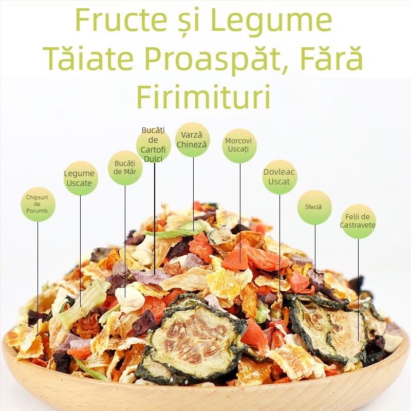 Gustări pentru iepuri, legume uscate, furaj uscat, fân uscat, fructe și legume uscate