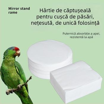 Pad de hârtie pentru cușca păsărilor, de unică folosință — absorbant pentru curățarea cuibului papagalului