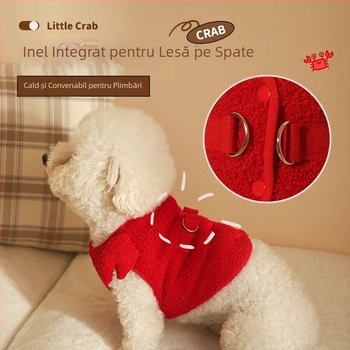 Îmbrăcăminte pentru câini de toamnă–iarna pentru rase mici, potrivită pentru Teddy și Bichon Frise, haină de iarnă pentru animale de companie