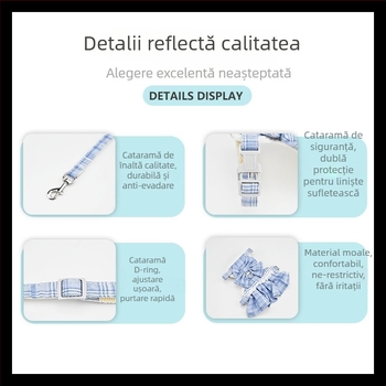 Ham de plimbare pentru pisică cu lesă și rochie de prințesă, haină pentru animale de companie, utilizare duală pentru plimbări în exterior