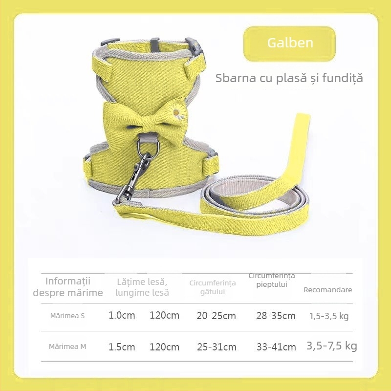 Ham pentru pisică cu design în formă de I și funda, confortabil