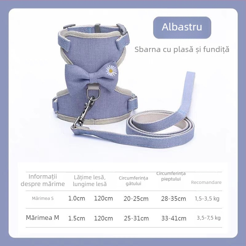 Ham pentru pisică cu design în formă de I și funda, confortabil