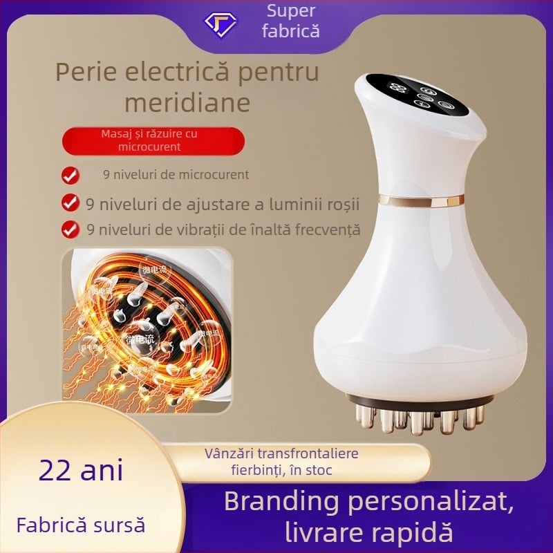 Masaj electric pentru meridiane – dispozitiv mini portabil pentru scraping, încălzire și vibrație, pentru uz casnic, aparat de cupping pentru întregul corp