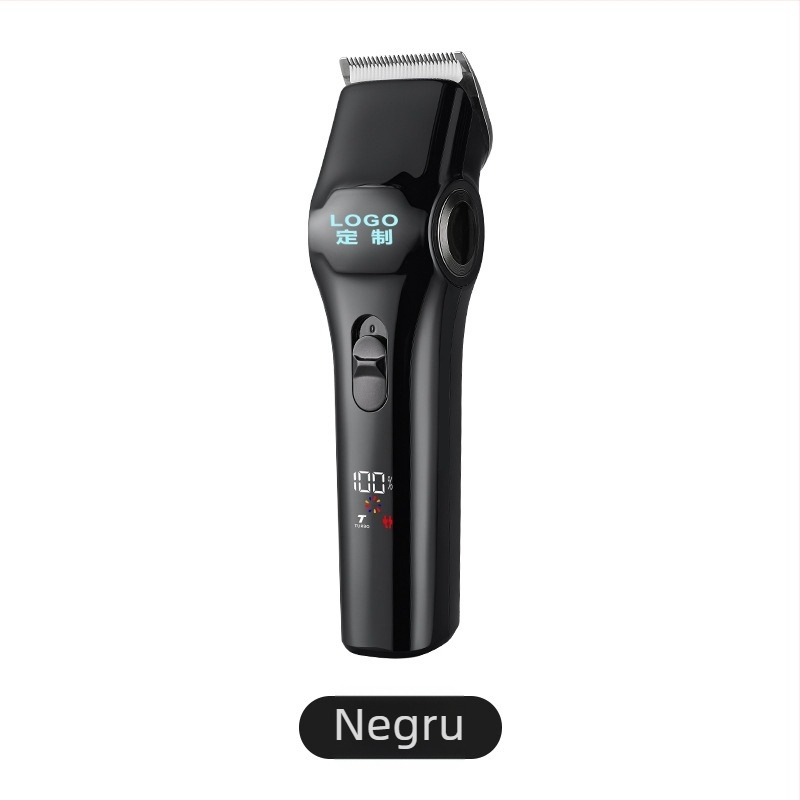 Clipper profesionist pentru păr cu lamă din oțel inoxidabil, trimmer electric pentru bărbați, cliper puternic cu afișaj digital, motor fără perii