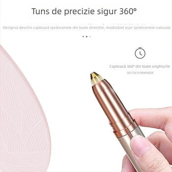 Trimer electric pentru sprâncene, reîncărcabil, portabil, delicat cu pielea