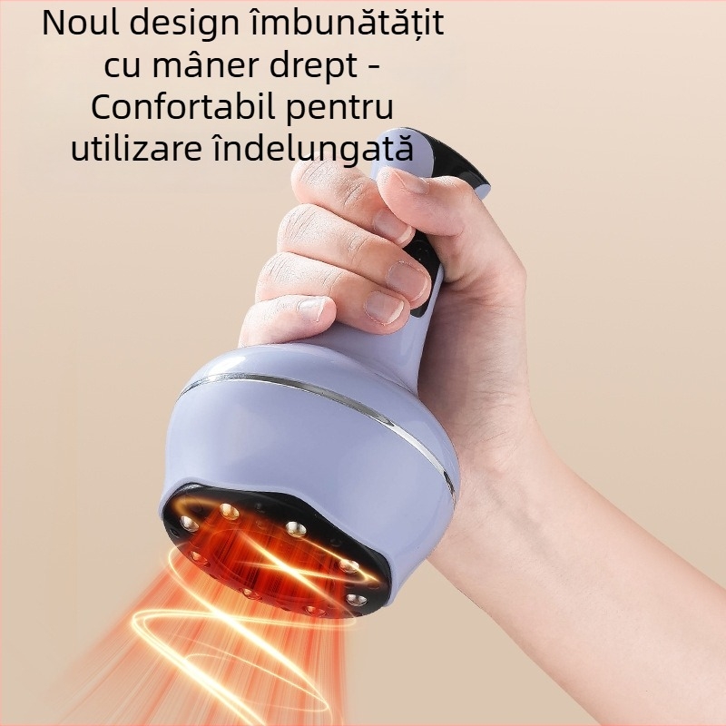 Perie meridiană cu încălzire electrică pentru uz casnic, dispozitiv multifuncțional cu ventuze pentru cupping și scarpinare pentru întregul corp