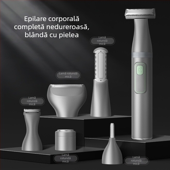 Noul aparat electric de îndepărtat părul de pe corp pentru femei, trimmer portabil multifuncțional pentru subraț și păr pe picioare