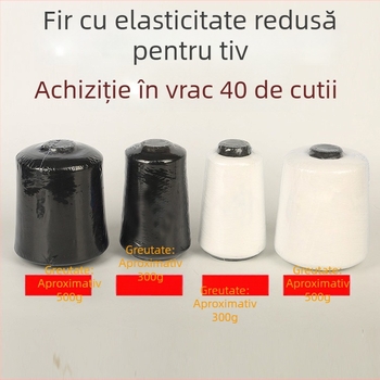 Fir de cusut poliester 150D cu elasticitate redusă, fir elastic 500 g, fir pentru overlock și tiv pentru textile de casă