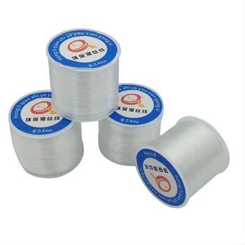 Fir de mărgele neelastică, fir transparent cristal, șnur de mărgele din poliester/nylon, pentru brățări și proiecte de creație