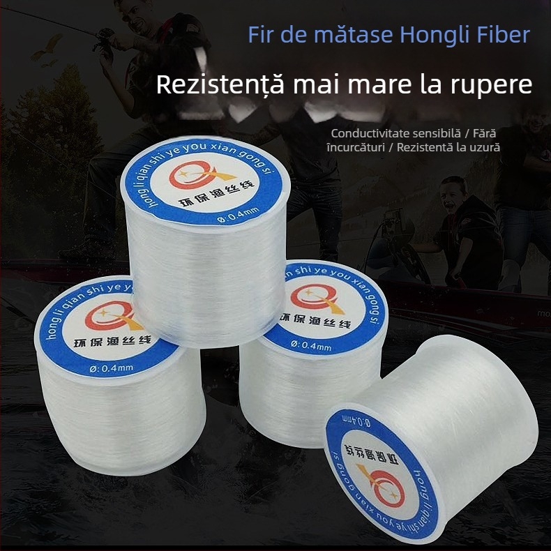 Fir de mărgele neelastică, fir transparent cristal, șnur de mărgele din poliester/nylon, pentru brățări și proiecte de creație