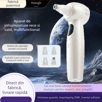 Dispozitiv cu ultrasunete pentru eliminarea punctelor negre, curățare profundă și îngrijire a pielii cu acnee, 3 viteze, carcasă ABS