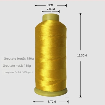 Ață de broderie din poliester pentru broderie la mașină, potrivită pentru textile și haine