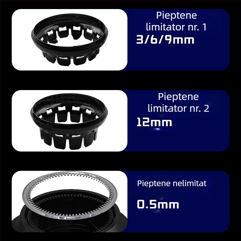 Foarfece electric de păr pentru bărbați, uz casnic, reîncărcabil, complet lavabil pentru corp, lamă din oțel inoxidabil, motor cu perii, baterie încorporată 1200–2000 mAh, design UFO pentru tunsoare