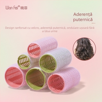 Rulou de păr autoadeziv din nylon pentru breton aerian și bucle, volum și modelare